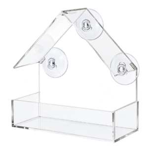 Raamvogelvoederhuisje met Zuignappen – 15x6x15 cm