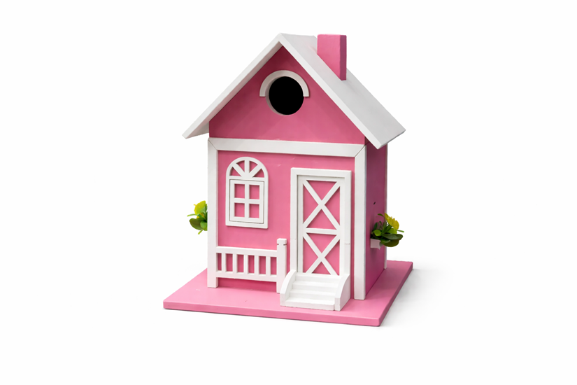 vogelhuisje roze